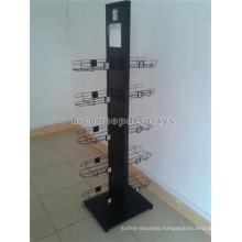 New Design Floorstanding 2-Sided Cap Products Display Rack, Metal Sport Ball Cap Display Rack